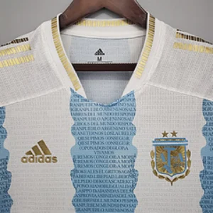 2021 Argentina Commemorative Edition White Blue 又拍图片管家 Jersey