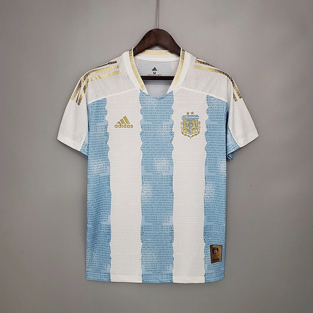 2021 Argentina Commemorative Edition White Blue 又拍图片管家 Jersey