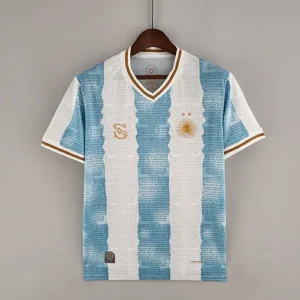 2022 Argentina Commemorative Edition White Blue Jersey