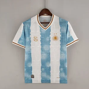 2022 Argentina Commemorative Edition White Blue Jersey