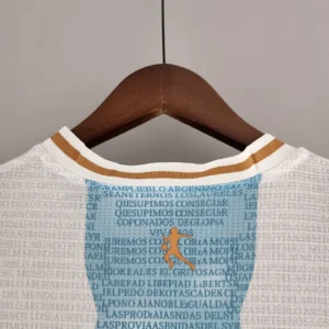 2022 Argentina Commemorative Edition White Blue Jersey