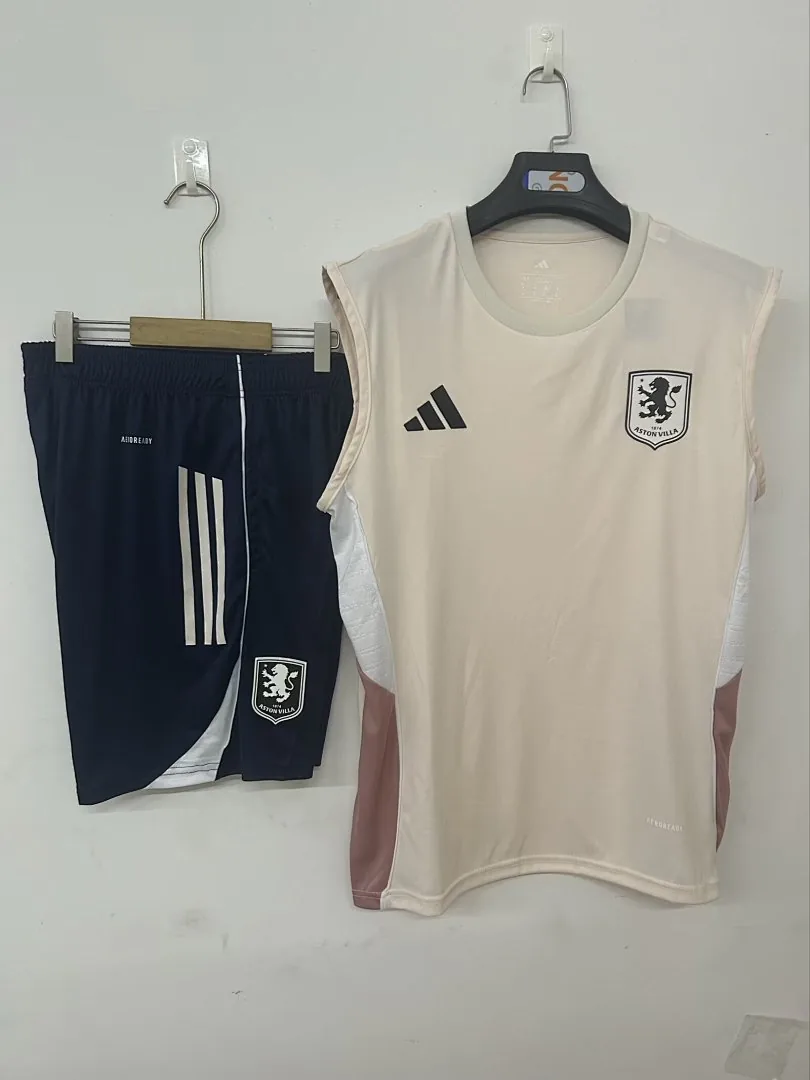 2025/2026 Aston Villa training suit pink Jersey