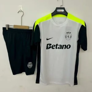 2025/2026 Lisbon Pre-Match training suit off-white Jersey