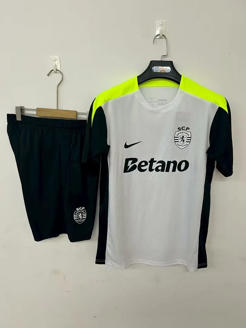 2025/2026 Lisbon Pre-Match training suit off-white Jersey