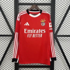 2025/2026 Long Sleeve Benfica Home Jersey