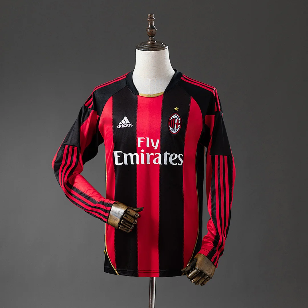 AC Milan 2010/2011 Home Long Sleeve Retro Jersey