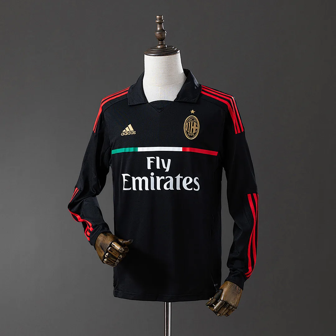 AC Milan 2011/2012 Away Long Sleeve Retro Jersey