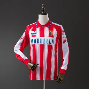 Atletico Madrid 1994/1995 Home Long Sleeve Retro Jersey