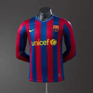 Barcelona 2009/2010 Home Long Sleeve Player Version Retro Jersey