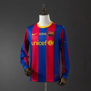 Barcelona 2010/11 Home Champions League Edition Long Sleeve Retro Jersey