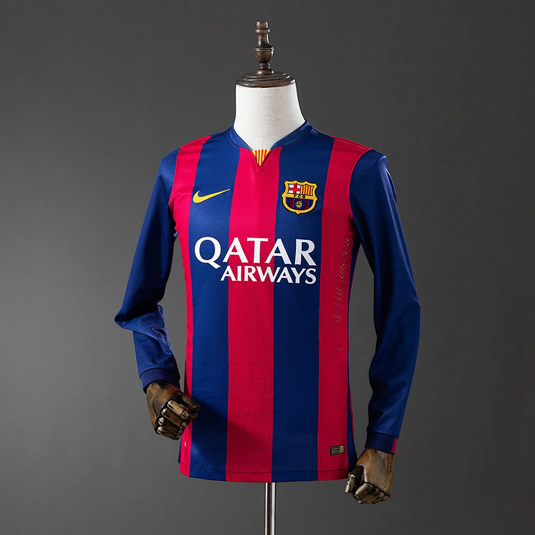 Barcelona 2014/15 Home Long Sleeve Retro Jersey