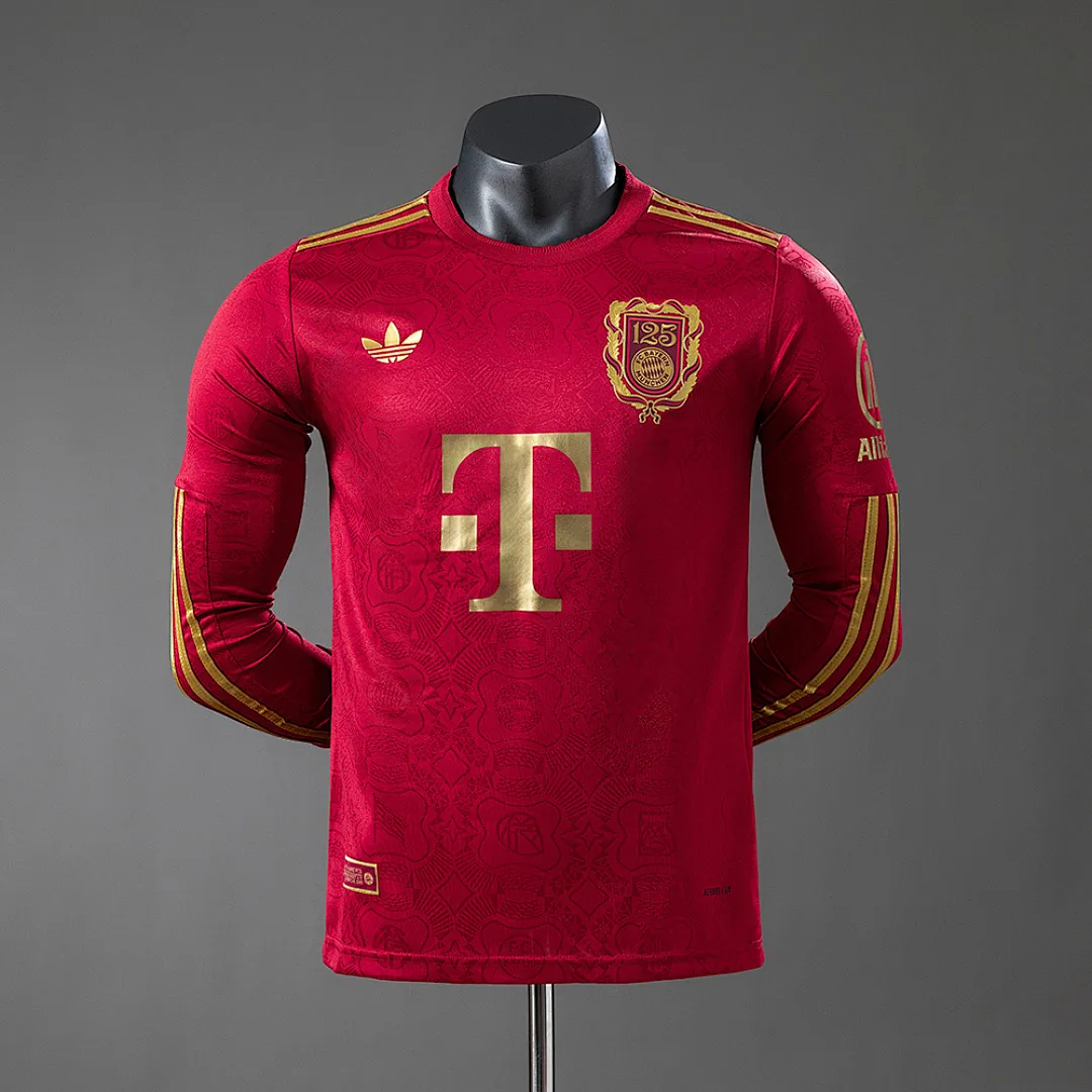 Bayern Munich 2025/2026 125th Anniversary Long Sleeve Player Version Jersey