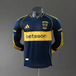 Boca Juniors 2025/2026 Player Version Home Long Sleeve Jersey