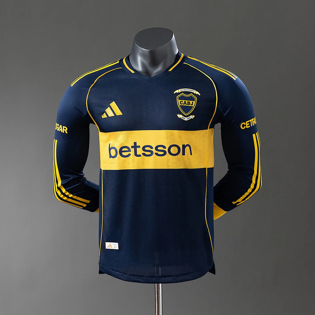 Boca Juniors 2025/2026 Player Version Home Long Sleeve Jersey