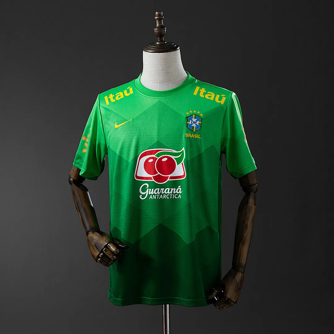 Brazil 2020 training suit green Retro Jersey