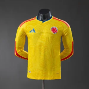 Colombia 2026 Home Long Sleeve Player Version Jersey