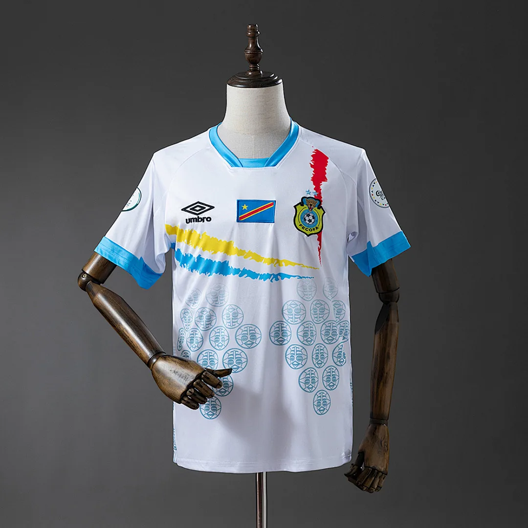 Congo 2026 White and Blue Jersey