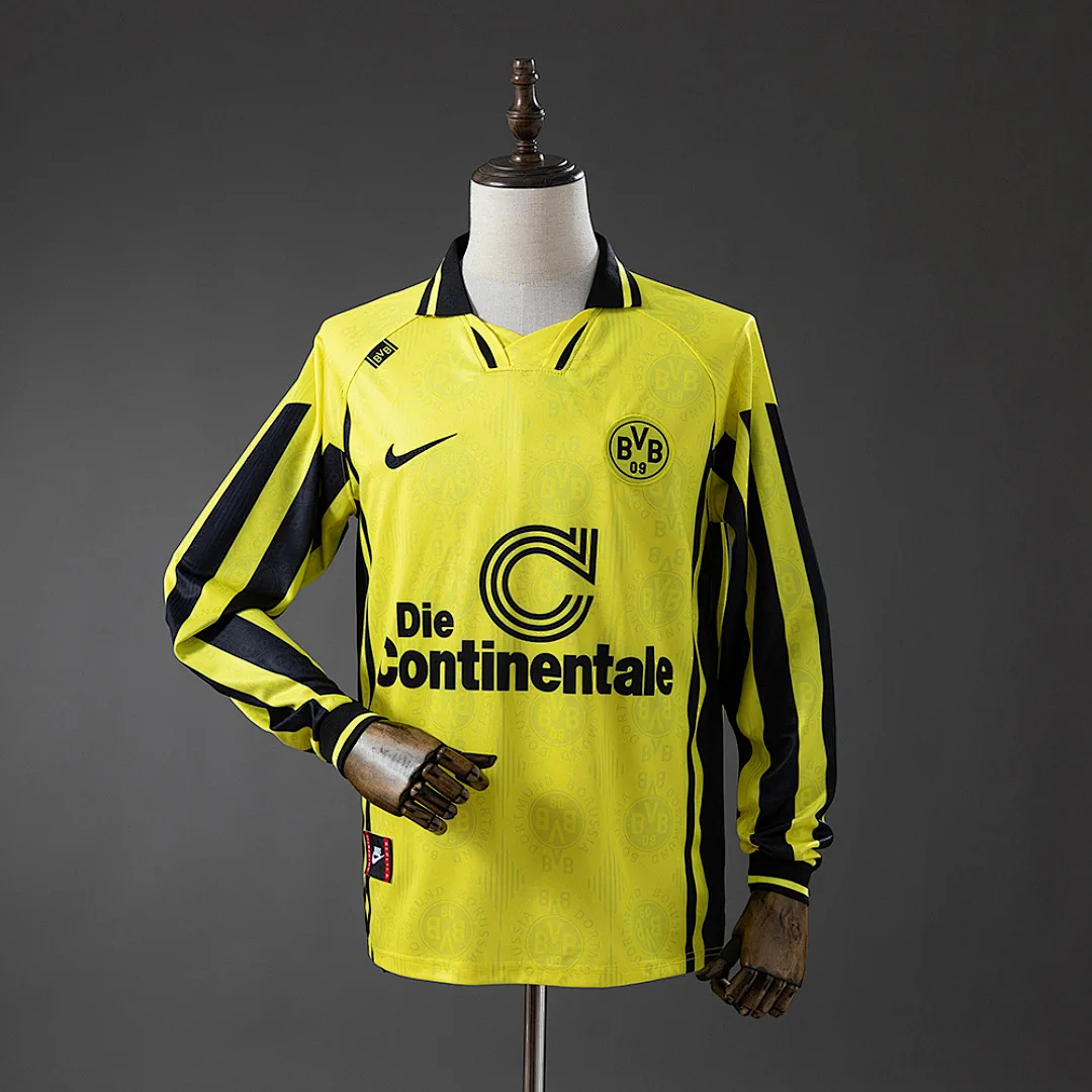Dortmund 1996/1997 Home Long Sleeve Retro Jersey