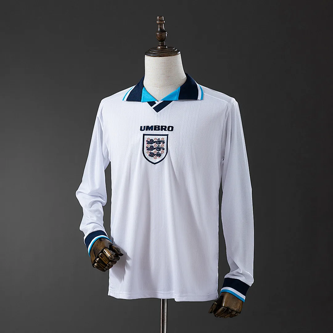 England 1996 Long Sleeve Retro Jersey