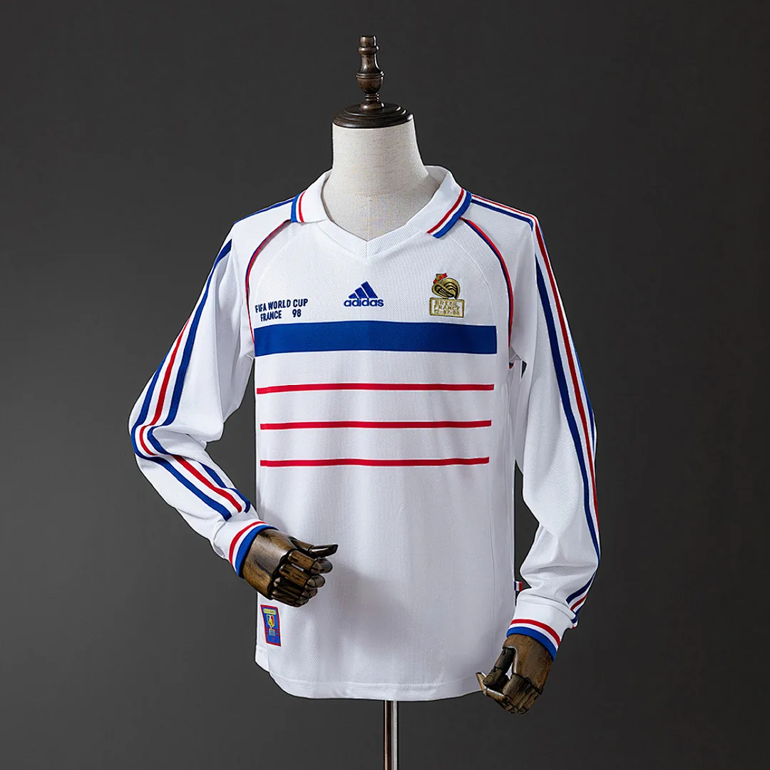 France 1998 Away Long Sleeve Retro Jersey