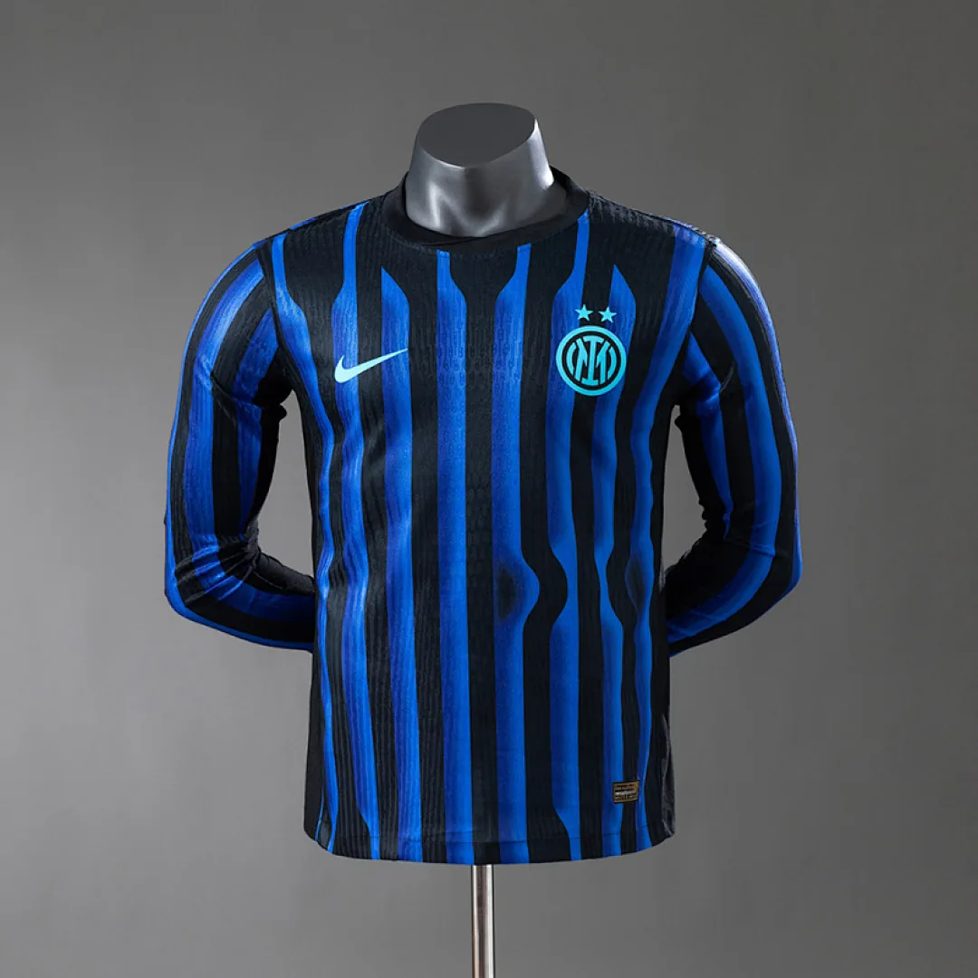 Inter Milan 2025/2026 Home Long Sleeve Player Version Jersey