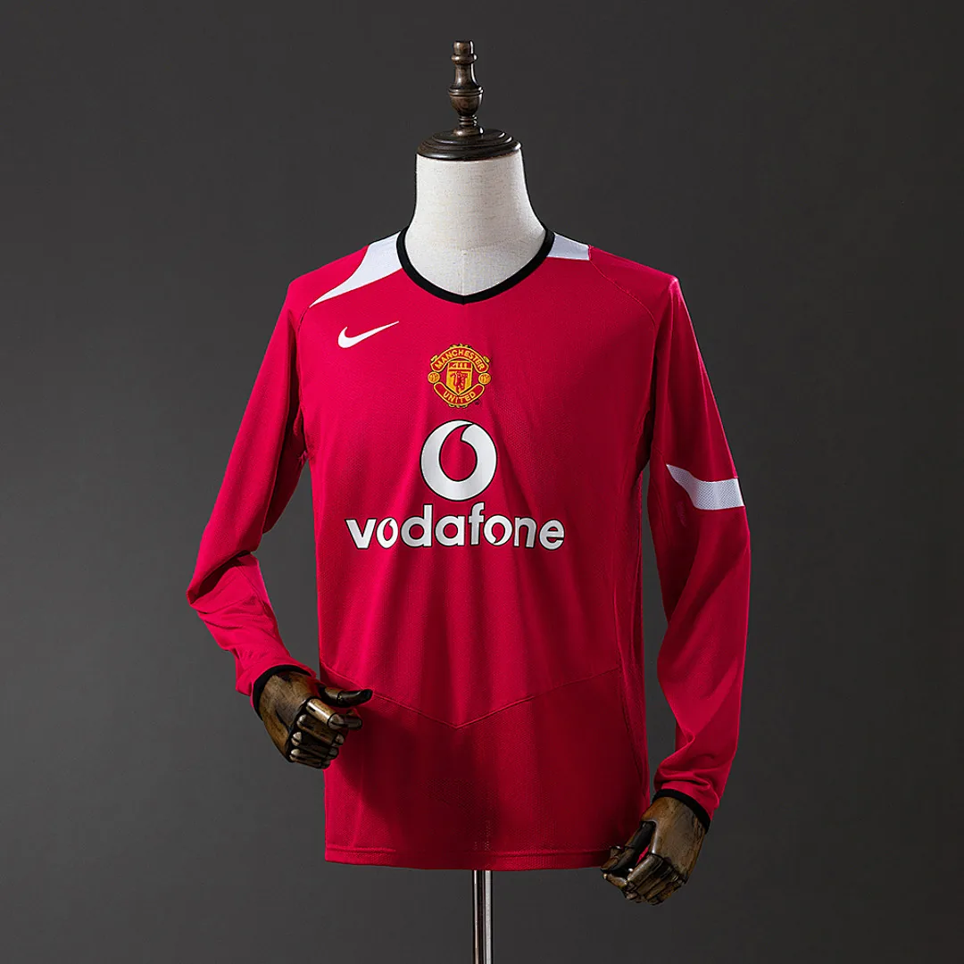 Manchester United 2004/2006 Home Long Sleeve Retro Jersey
