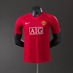 Manchester United 2007/2008 Home Player Version Retro Jersey