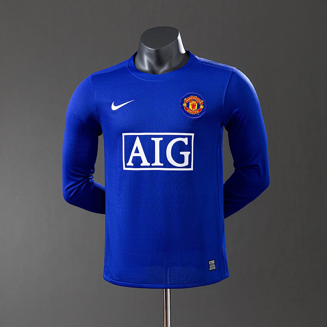 Manchester United 2008/2009 Third Long Sleeve Player Version Retro Jersey