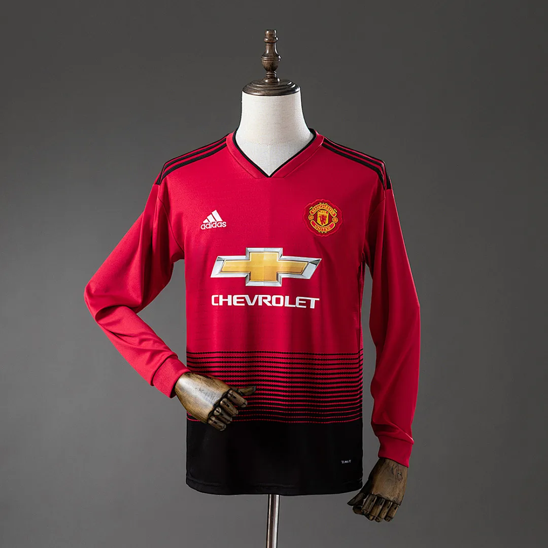 Manchester United 2018/2019 Home Long Sleeve Retro Jersey