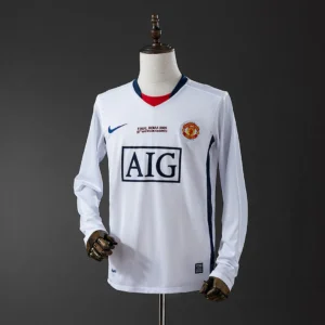 Manchester United 2008/09 Away Champions League Edition Long Sleeve Retro Jersey