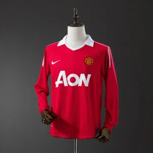 Manchester United 2010/11 Home Long Sleeve Retro Jersey
