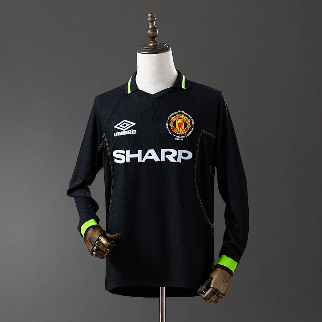 Manchester United 1998/1999 2nd Away (Champions League Edition) Long Sleeve Retro Jersey