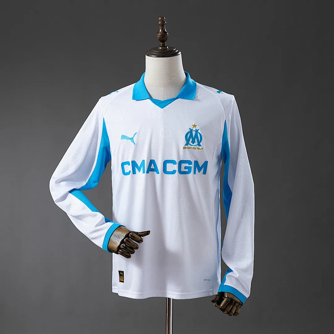 Marseille 2025/2026 Home Long Sleeve Jersey