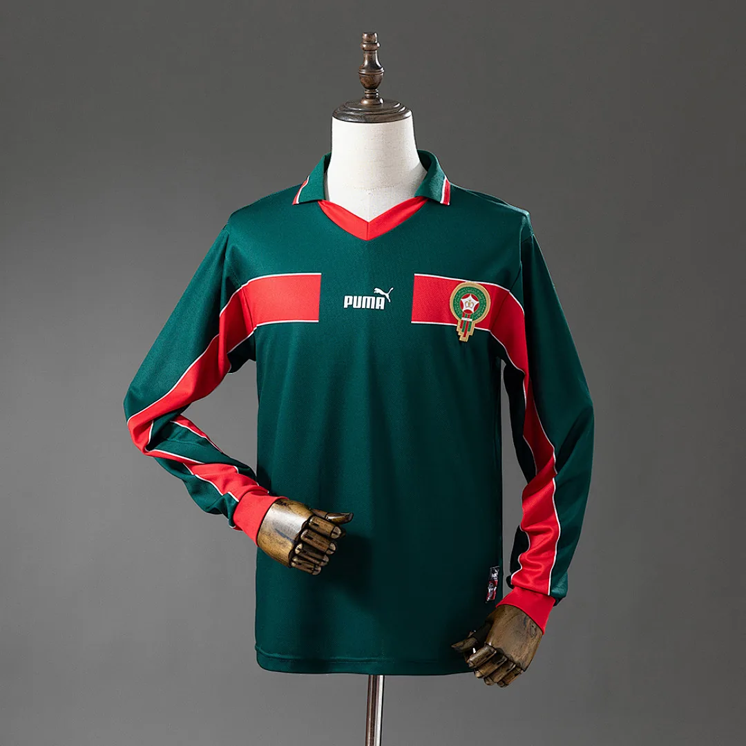 Morocco 1998 Long Sleeve Retro Jersey