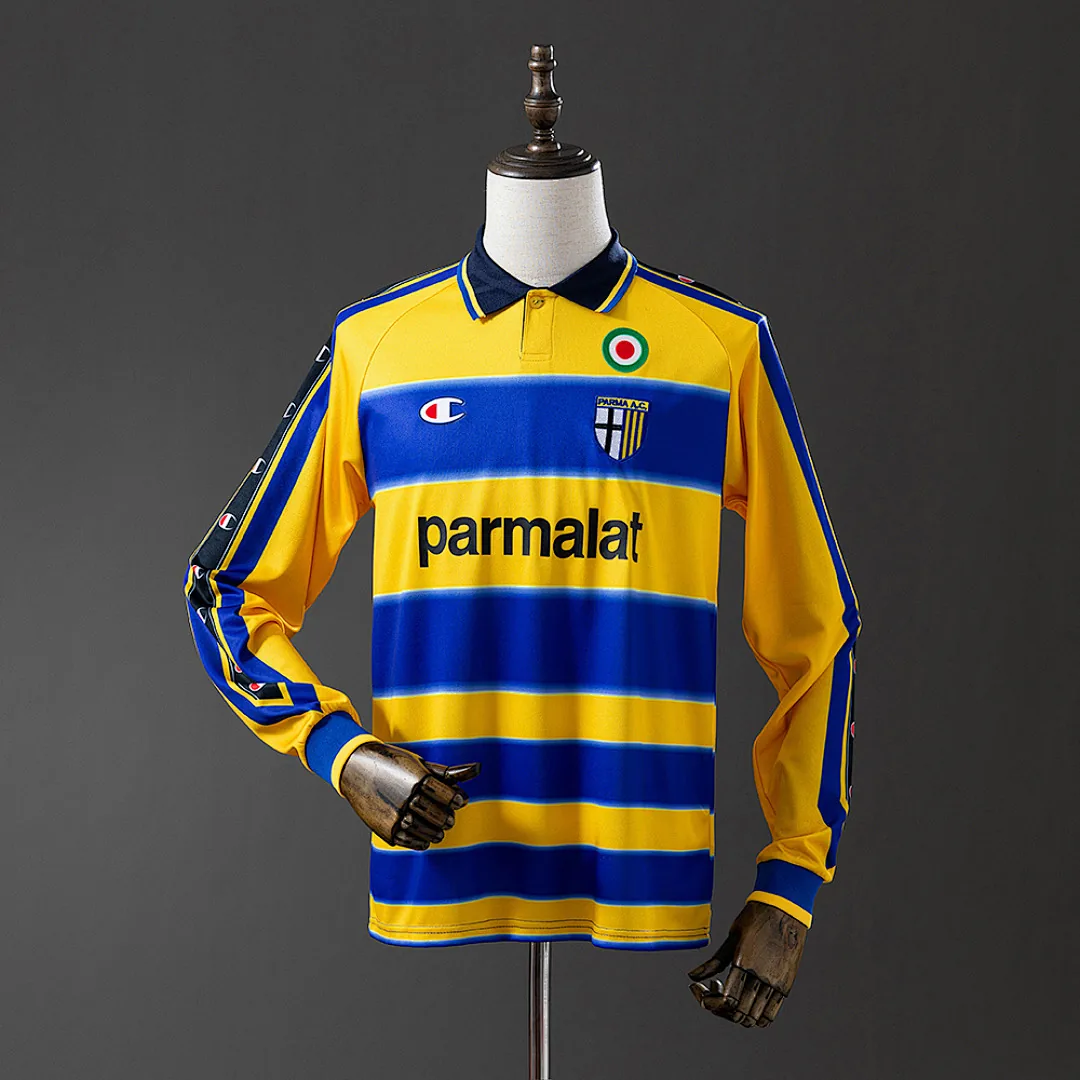 Parma Calcio 1999/2000 Home Long Sleeve Retro Jersey