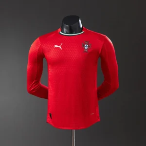 Portugal 2025 Home Long Sleeve Player Version Jersey