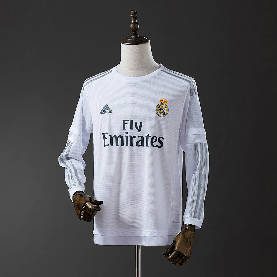 Real Madrid 2015/2016 Home Long Sleeve Retro Jersey