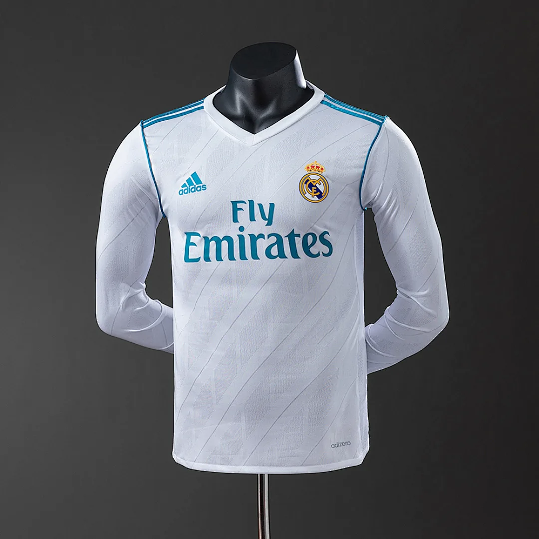 Real Madrid 2017/2018 Long Sleeve Retro Jersey