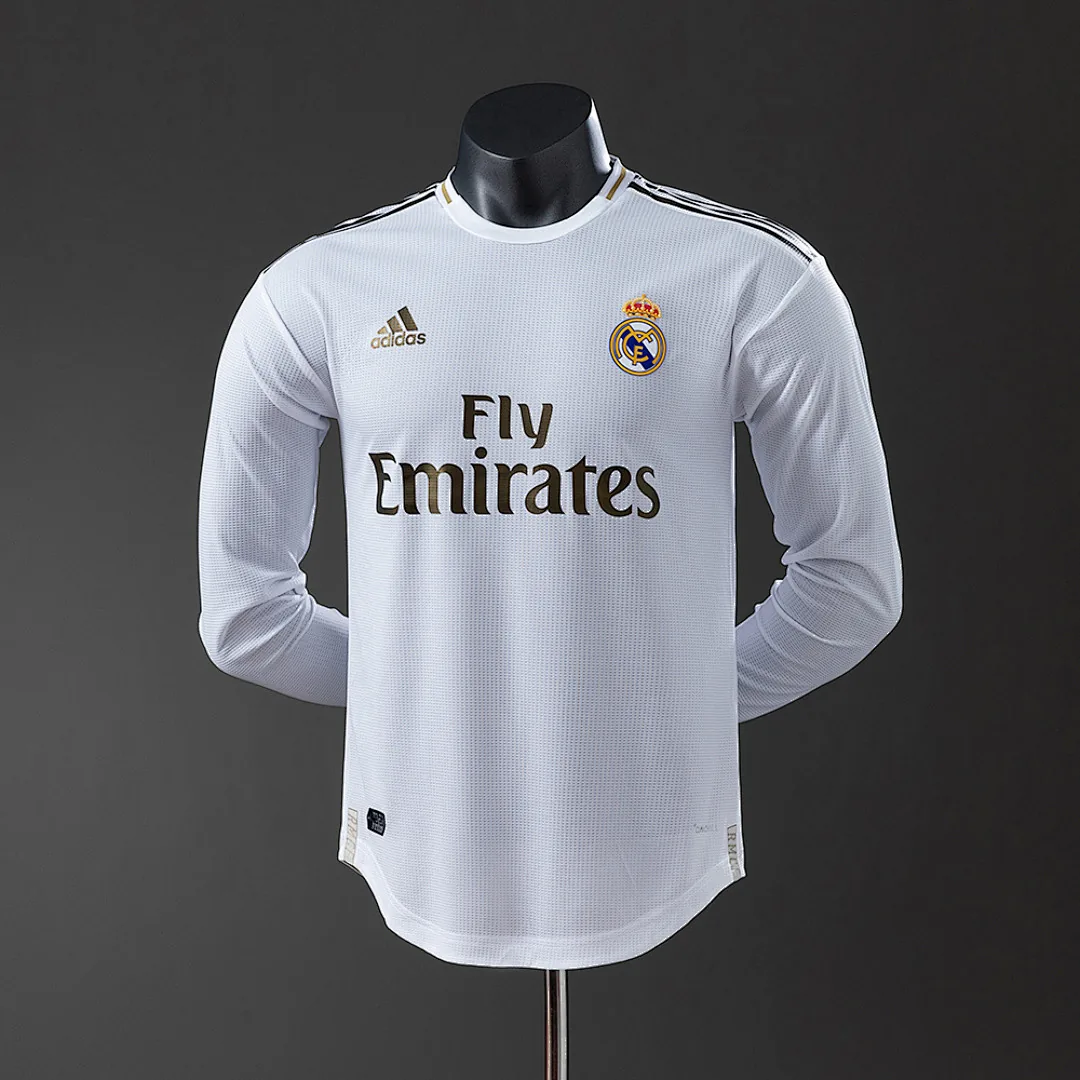 Real Madrid 2019/2020 Home Long Sleeve Player Version Retro Jersey