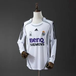 Real Madrid 2006/07 Home Long Sleeve Retro Jersey