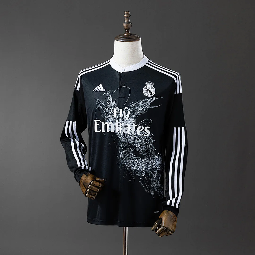 Real Madrid 2014/15 Second Away Long Sleeve Retro Jersey