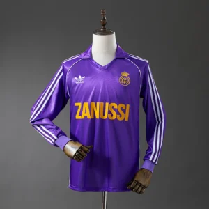 Real Madrid 1984/1985 Away Long Sleeve Retro Jersey