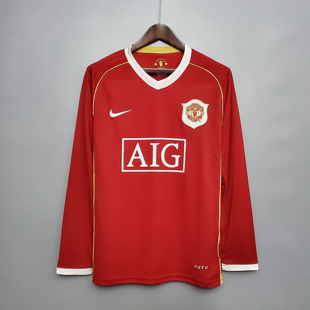 Retro 2006/2007 曼联 Long Sleeve Home Jersey