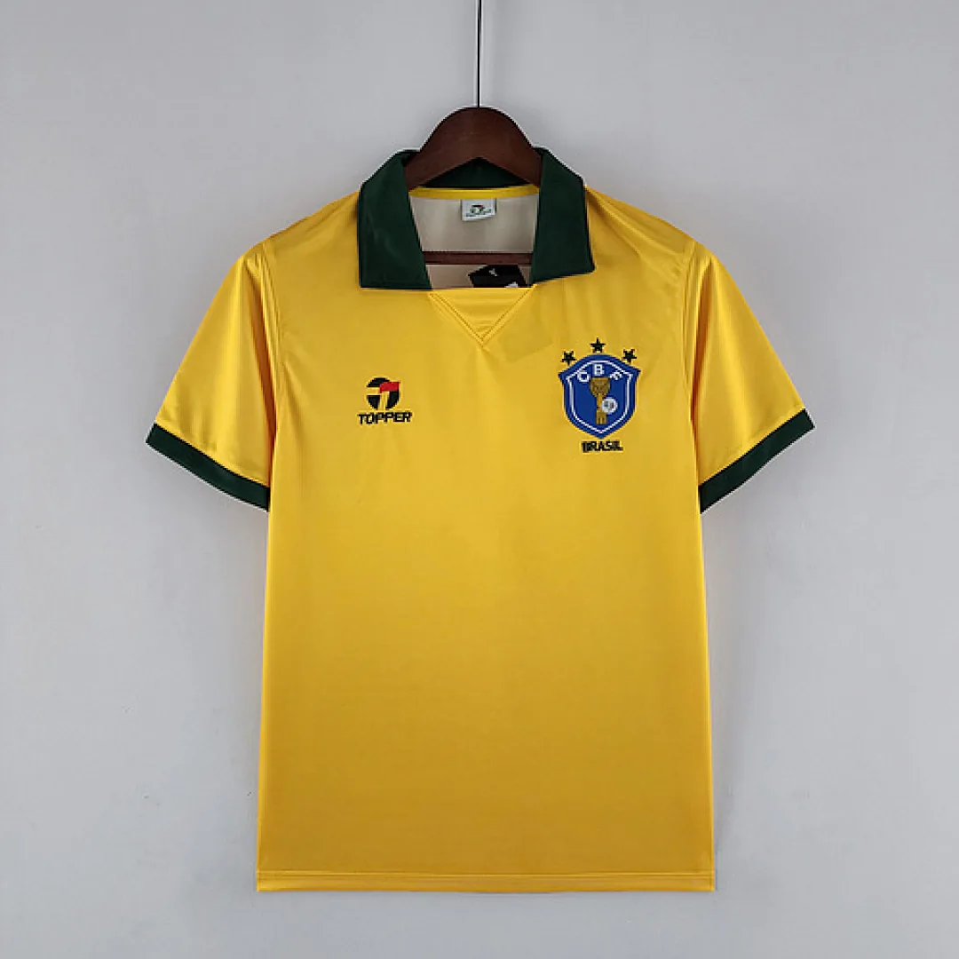 Retro 1988 Brazil Home Jersey