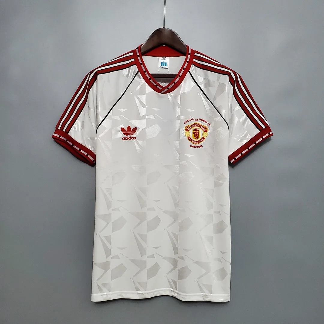 Retro 1991 曼联 white Jersey