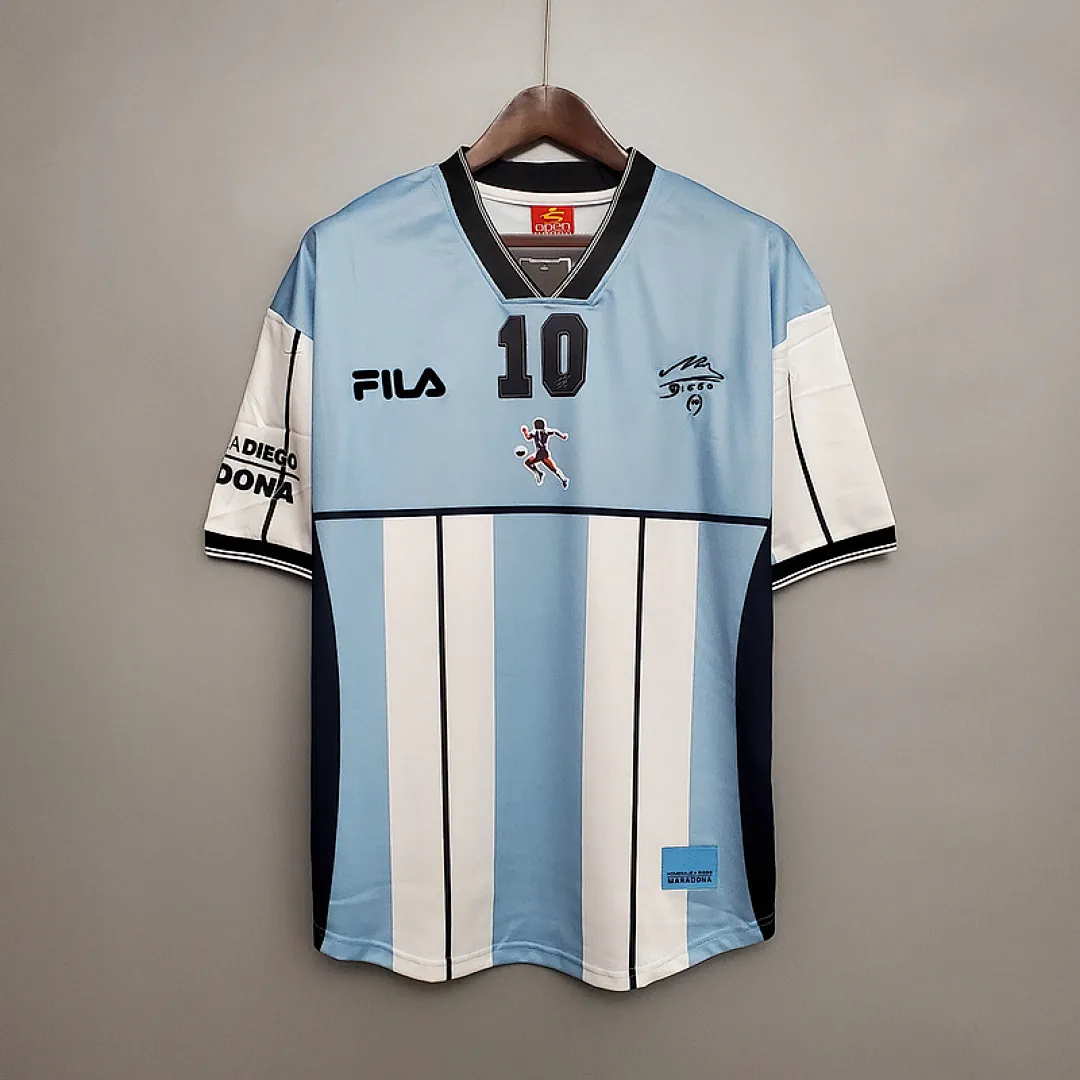 Retro 2001 Argentina Maradona #10 Commemorative Edition Jersey