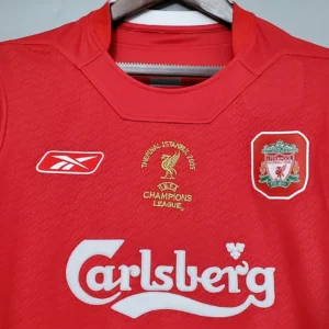 Retro 2005 Liverpool Champions League version Home Jersey