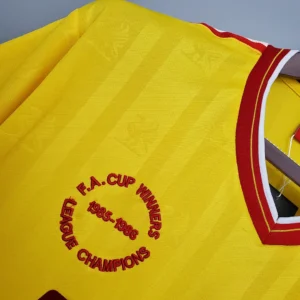 Retro 1985/1986 Liverpool Away yellow Jersey