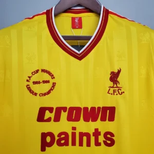 Retro 1985/1986 Liverpool Away yellow Jersey