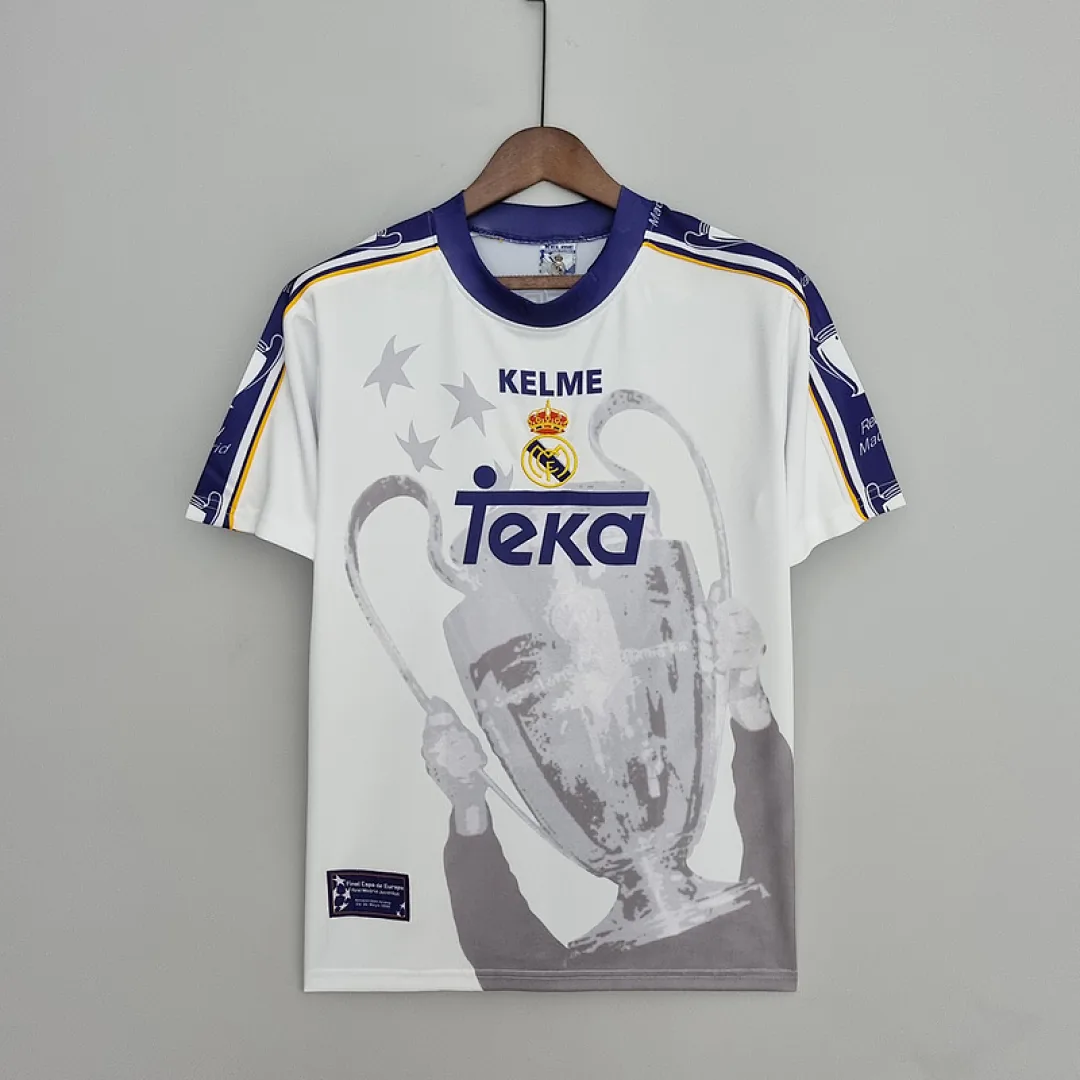 Retro 1997/1998 Real Madrid Champions League 7 Champions Commemorative Edition Jersey
